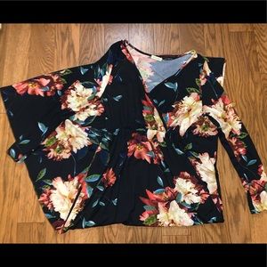 Cotton Bleu Long Sleeve Maxi Dress S/M